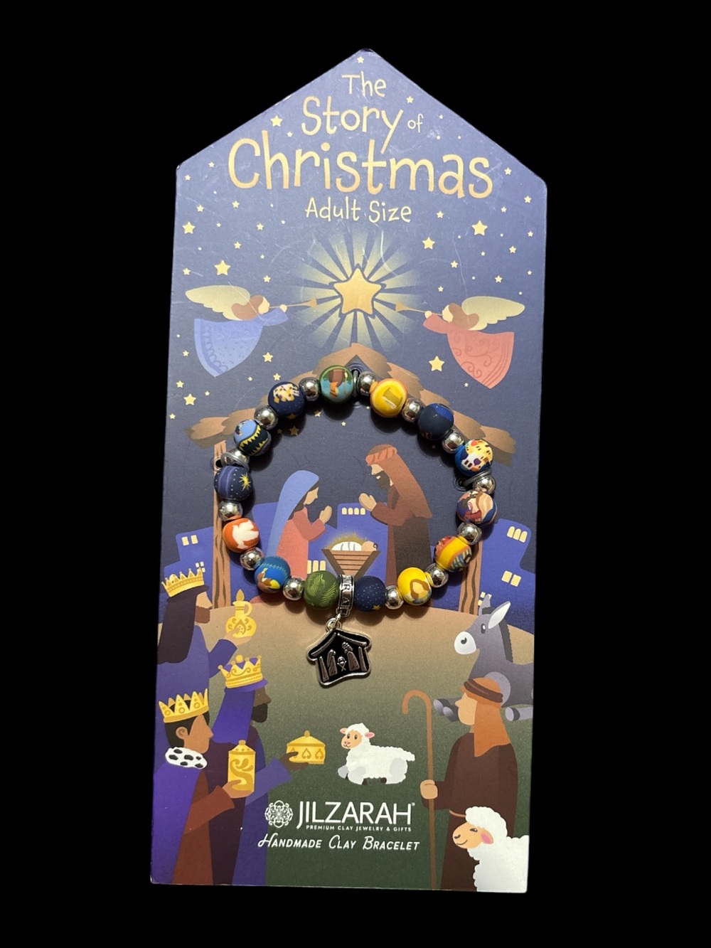 Adult Nativity Clay Bracelet & Christmas Story Book